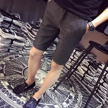 Летние мужские полосатые шорты мужские британские тренды 5 очков костюм шорты корейские повседневные шорты больше размеров M-5XL