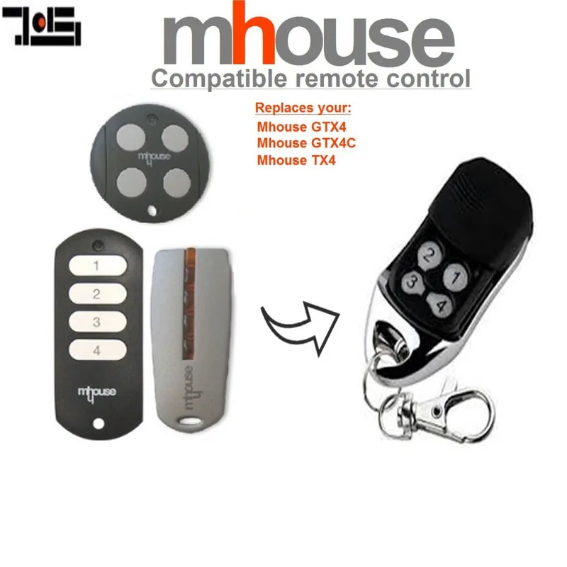 2 шт. для MHouse GTX4, GTX4C, TX4 гаражный дверной пульт дистанционного управления