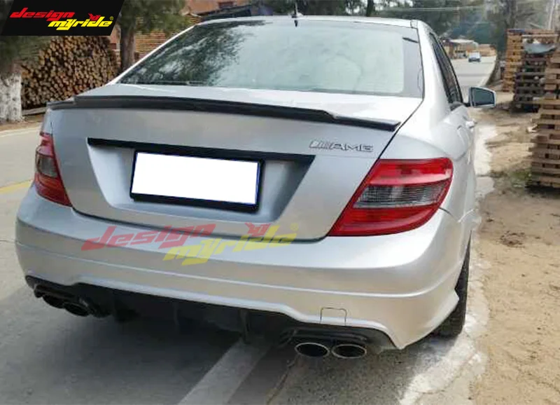 Для Mercedes C Class 4 Door W204 C204 S204 спойлер из углеродного волокна заднего крыла