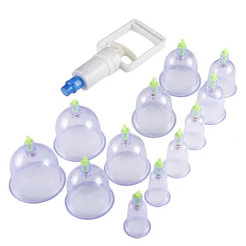 

Effective Chinese Health Care Medical Healthy 12 Cups Medical Vacuum Cupping Suction Therapy Device Body Massager Set