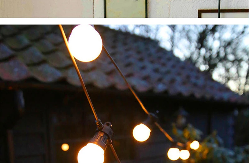 JULELYS светодиодный светильник, гирлянда в стиле ретро, уличные рождественские украшения для сада, праздника, вечеринки, дня рождения, свадьбы