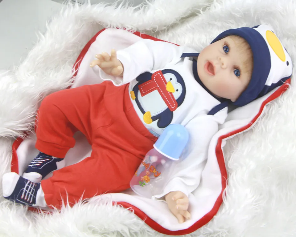 Куклы Boneca Reborn boy 22 дюйма 55 см силиконовые куклы bebe reborn для детей игрушки подарок real