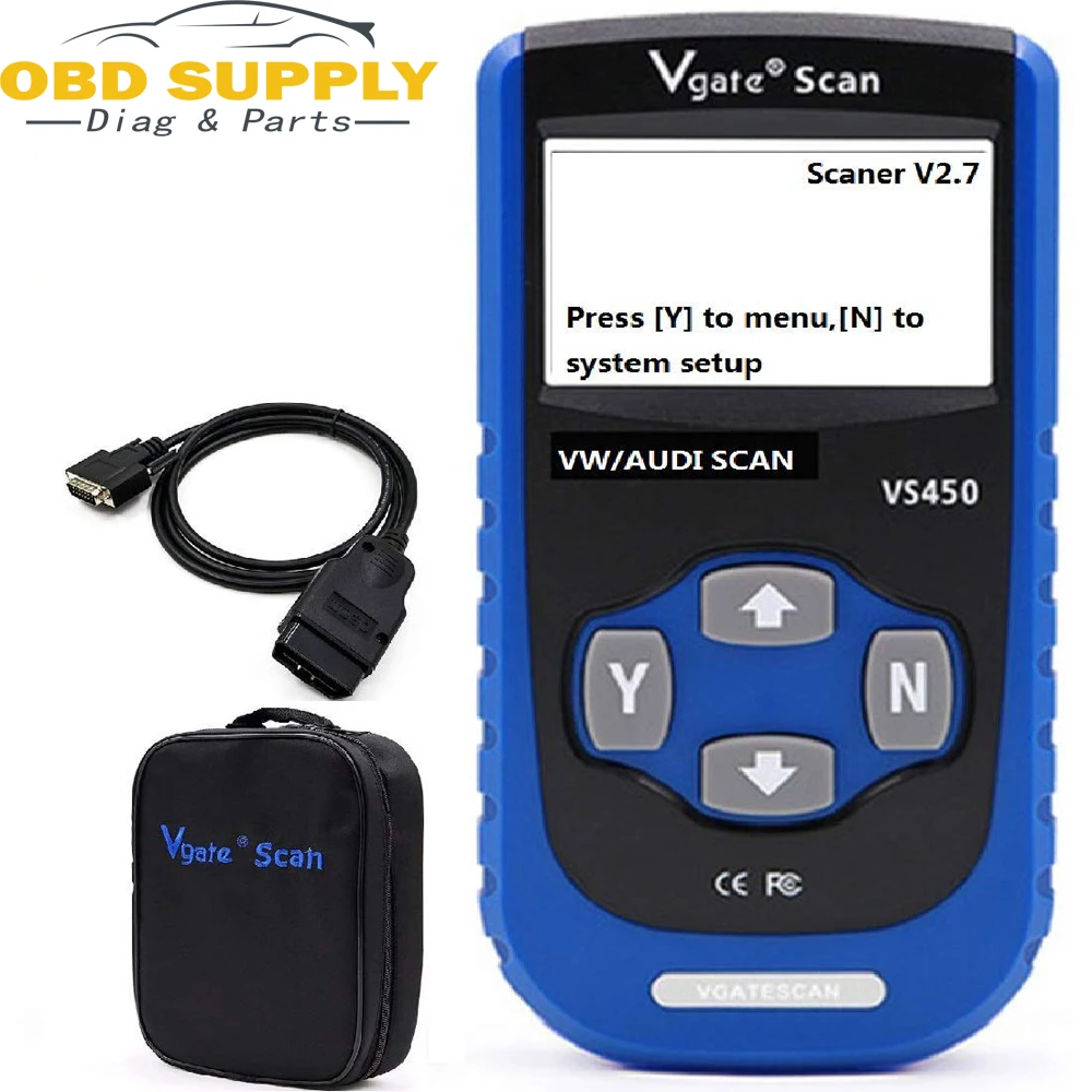 

100% Original Vgate VS450 CAN OBDII Scan Automotive Diagnostic Tool For Audi VAG Com for VW Car OBD2 Scanner For Jetta GTI