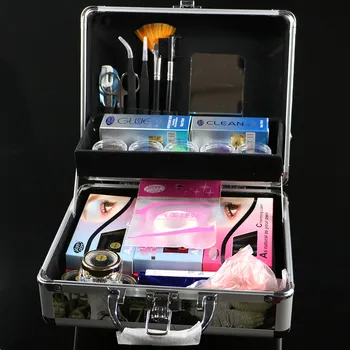 

Professional False Extension Eyelash Glue Kit with Case Tool,eyelash extension tools SET , Beauty Grafting Eyelash Extension Kit