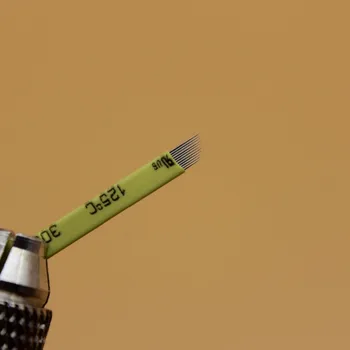 

100PCS 11pins Microblading Needles 0.2mm Diameter Permanent Makeup Eyebrow Tattoo Blade For 3D Embroidery Manual Tattoo Pen
