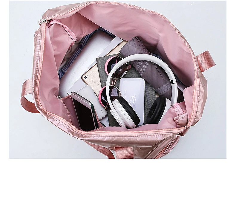 Корейские модные розовые короткие дорожные сумки для путешествий, портативные фитнес-сумки для плавания, йоги, для ночного отдыха, для