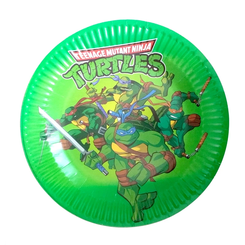

Baby Shower Teenage Mutant Ninja Turtles Decoration Plates Kids Boys Favors Dishes Happy Birthday Party Tableware 20pcs/pack