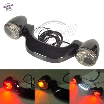

Smoke Lens Motorcycle LED Rear Turn Signal Brake Light Bar Case for Harley Touring Street Road Glide 2010-2018 11 12 13 14 15 16