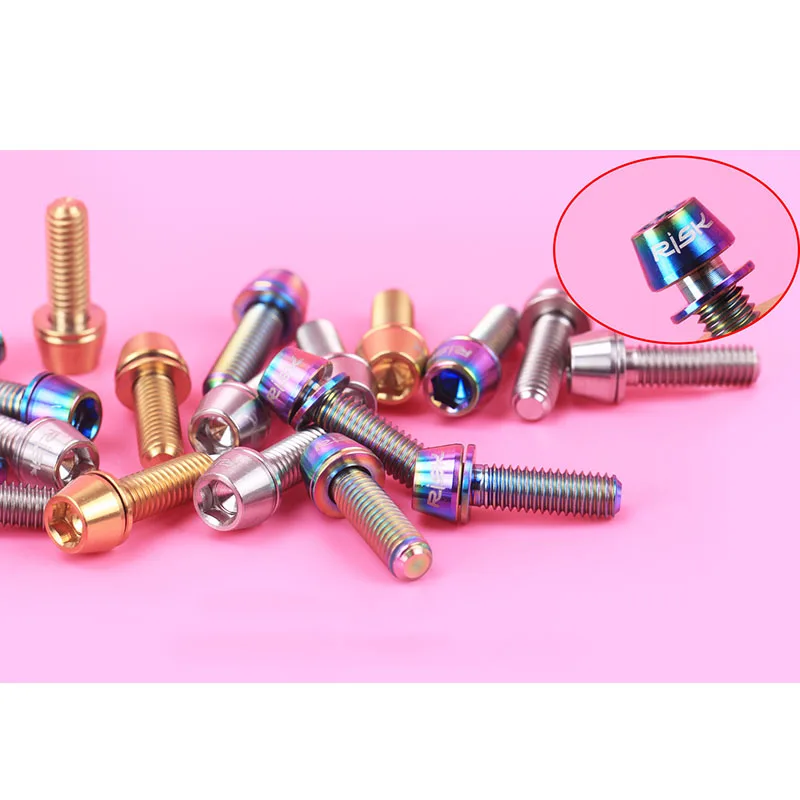 2PCS M5*14mm MTB Road Bike Bicycle Shifter fixed Titanium Bolts Screws