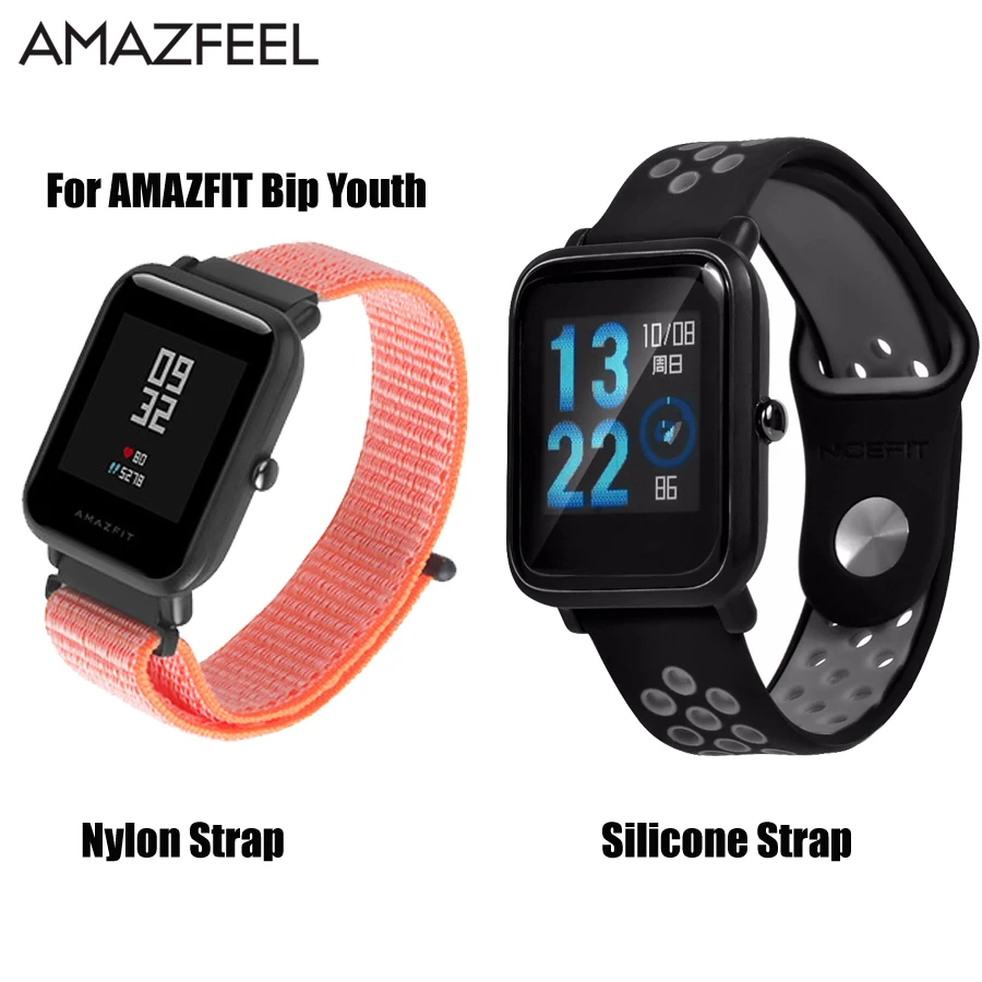 Amazfeel красочные ремешок для Xiaomi Huami amazfit Bip бит молодежи браслет 20 мм смарт часы Браслет замена часы ремешок