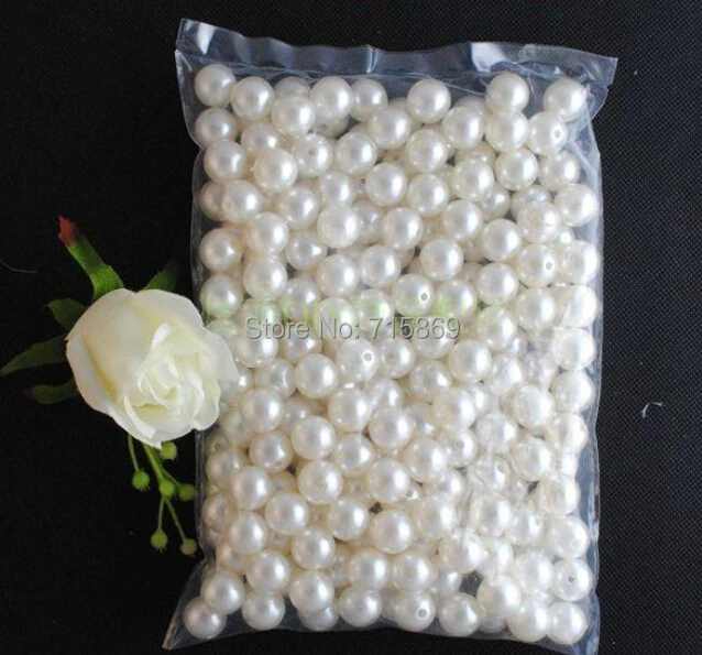 

Free Shipping 240pcs 16mm Cream White Glass Pearls High Quality Glass Pearls Beads