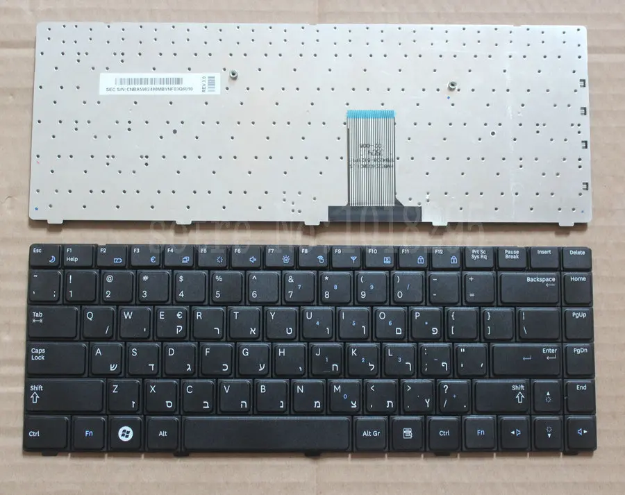Новая клавиатура иврит для ноутбука Samsung R462 R463 R465 R467 R468 R470 RV408 RV410 R425 R428 R429 R430 R439 R440