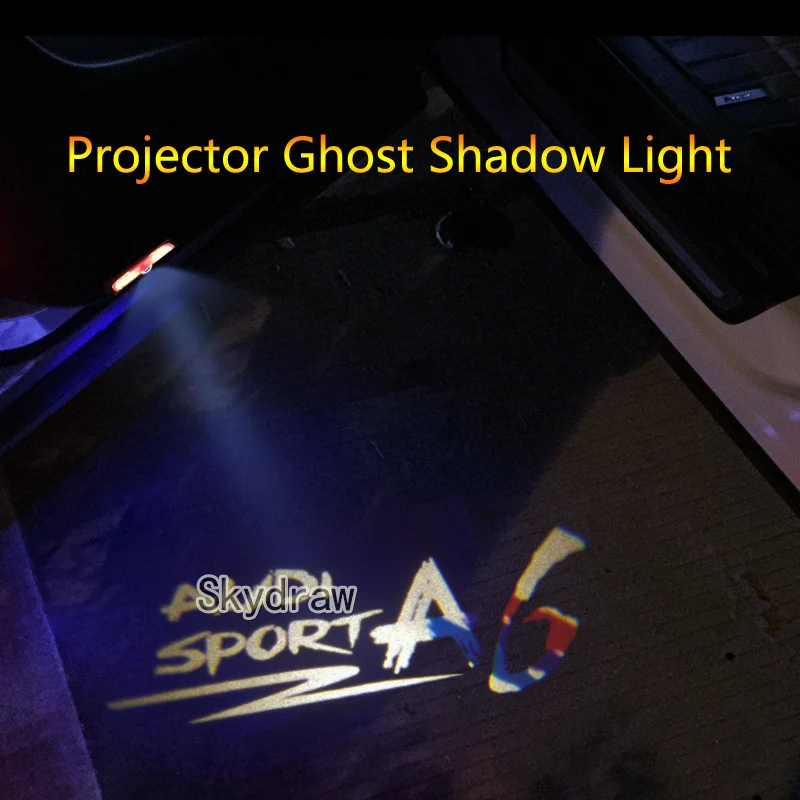 2 Piece For Audi A6 (2000-2019) Car LED Door Warning Light Welcome Projector Ghost Shadow | Автомобили и мотоциклы