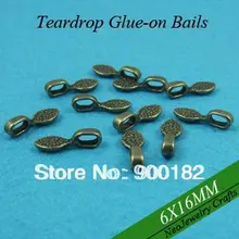 Античная латунь маленькая КАПЛЕВИДНАЯ подвеска с дужкой, ювелирные изделия слеза бобы отлично подходит для стекла или скрабле плитки