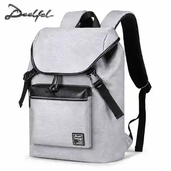 

Deelfel 15.6 inch Laptop Backpack Men Bag Large Capacity School Bags For Teenager Boys Studded Backpack Anti-theft Travel Bag