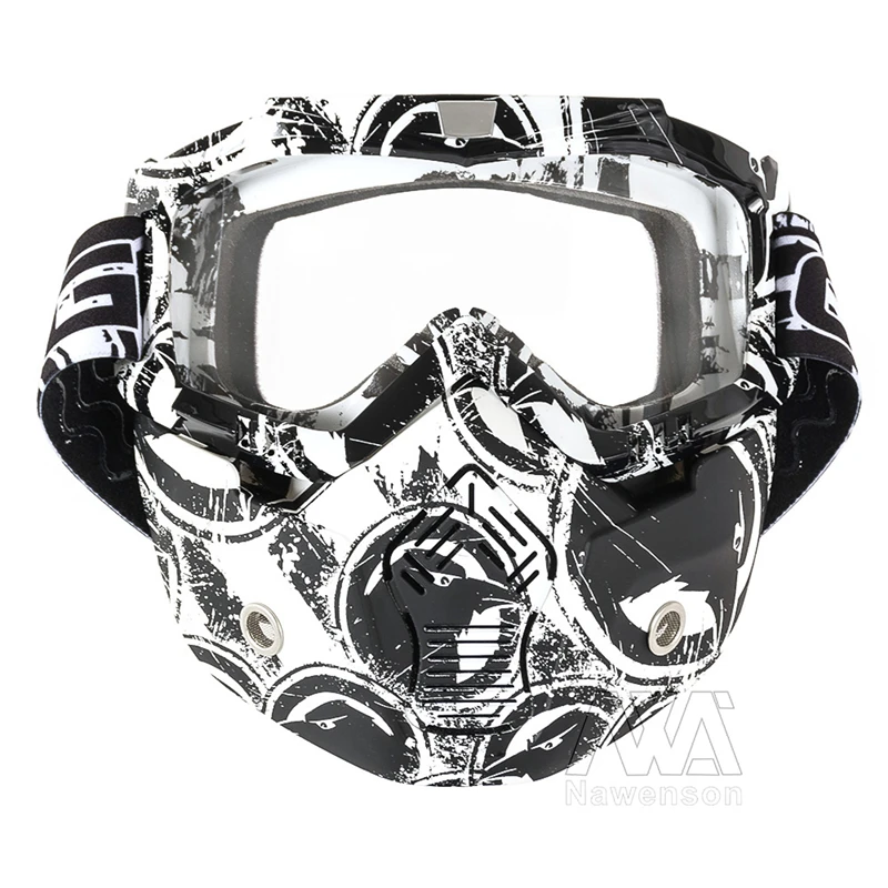 Модная маска для морторцикла, съемные очки, открытый шлем для езды по бездорожью, лыжные очки для сноуборда
