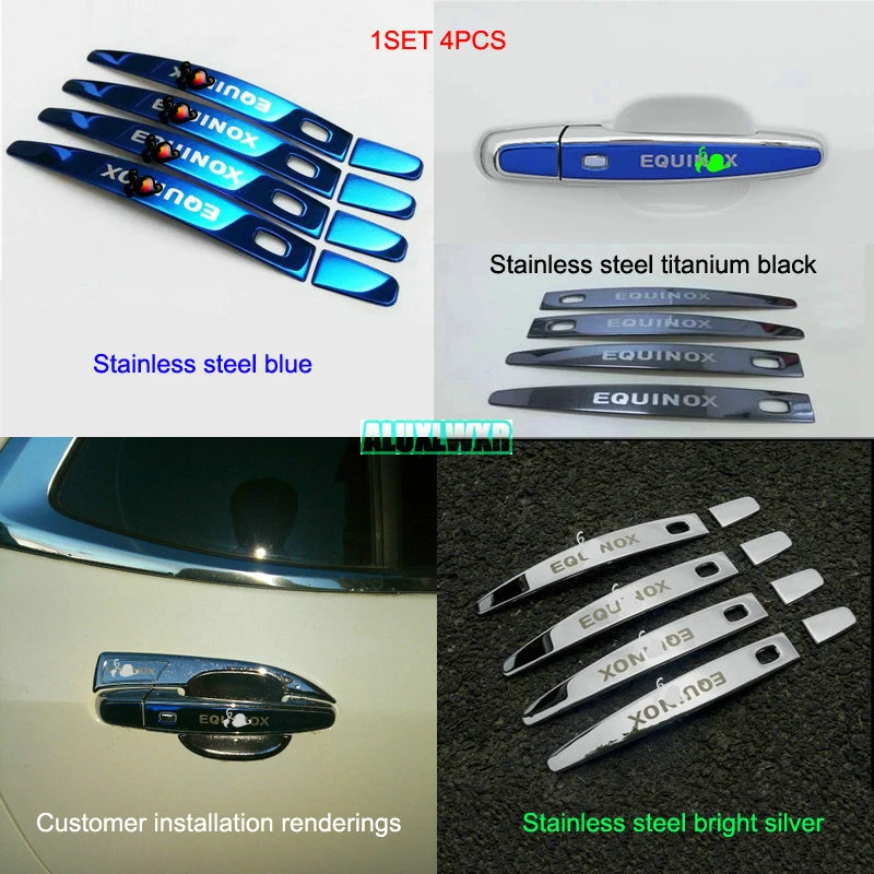 

3 color Car door handle cover stainless steel trim decoration 8pcs/set for Chevrolet Chevrolet Holden Equinox Third GE 2018 2019