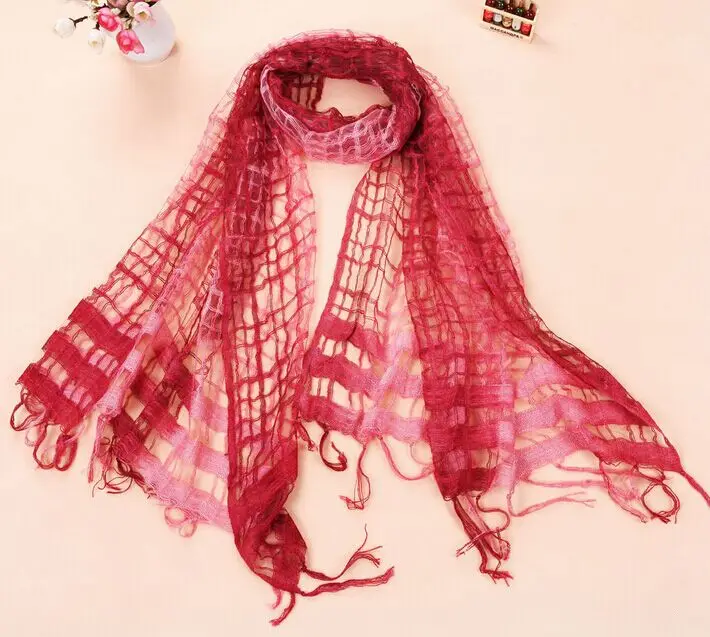 girl women rayon silk gradient Scarf shawls Scarves Stole Neckerchief