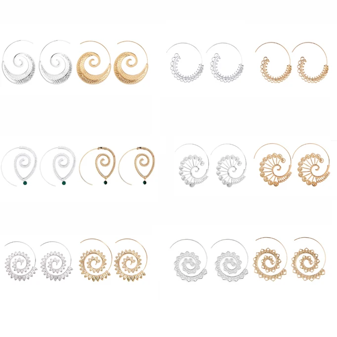 Earrings For Women Gold Silver Fashion Jewelry Pendant Girls Trend Gift Hanging Dangler Eardrop Female Vintage Big Earrings