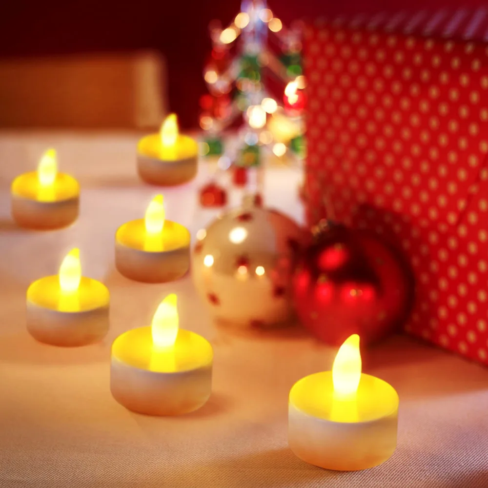 Aliexpress Buy OurWarm 24PCS LED Tea Light Candles Battery Powered Flameless Candles for Christmas Halloween Decoration Home Decor and Lighting from