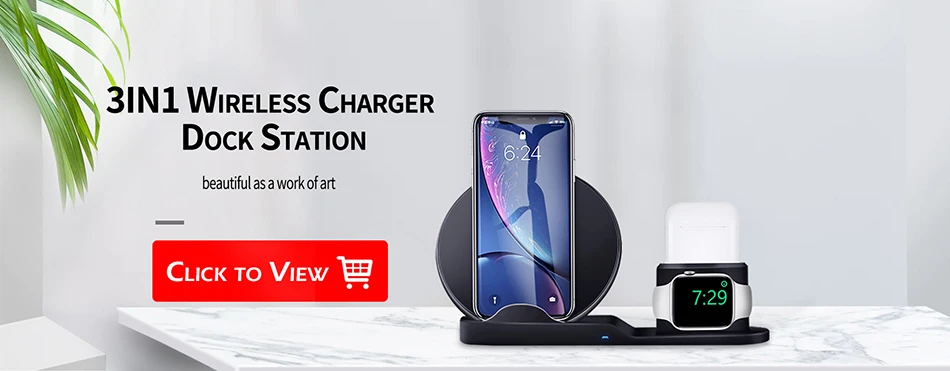 3 в 1 Беспроводная зарядка Индукционная зарядная подставка для iPhone X XS Max XR 8 Airpods Apple Watch 2 в 1 док-станция 3в1