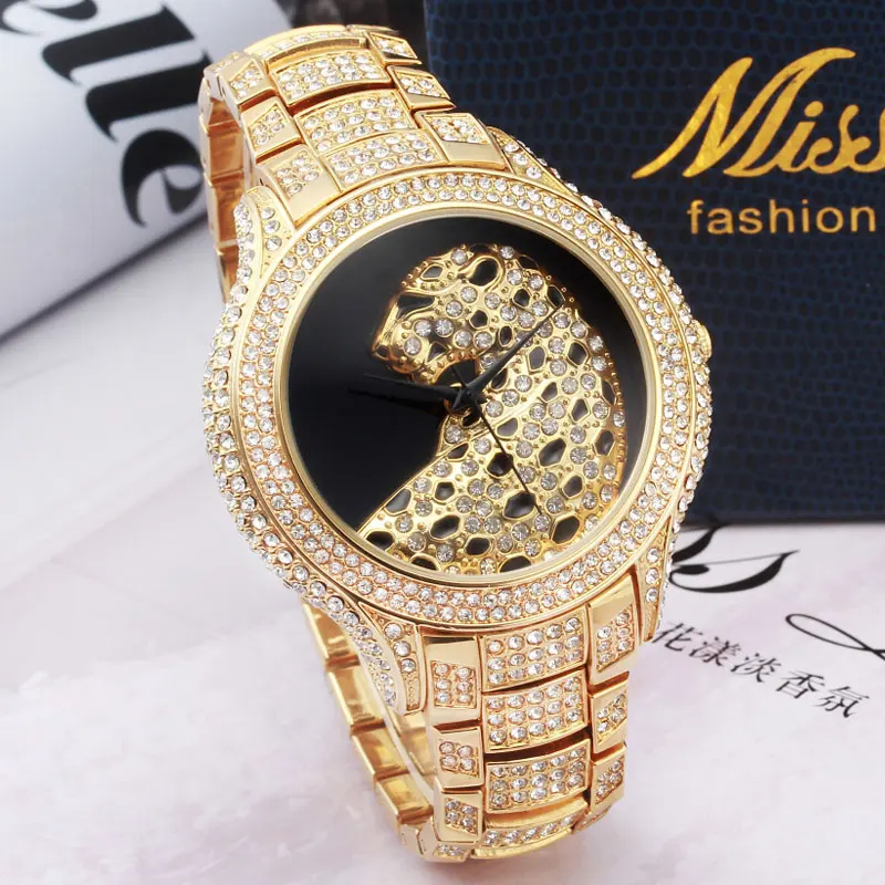MISSFOX Miss Fox Модные кварцевые часы для женщин 2018 Роскошные наручные золотые женские
