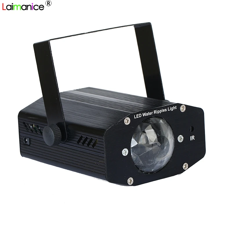 مصغرة سبائك الألومنيوم عن بعد RGB LED المياه موجة تموج ديسكو المرحلة حزب ضوء نمط الإضاءة تظهر جهاز عرض ليزر مصباح