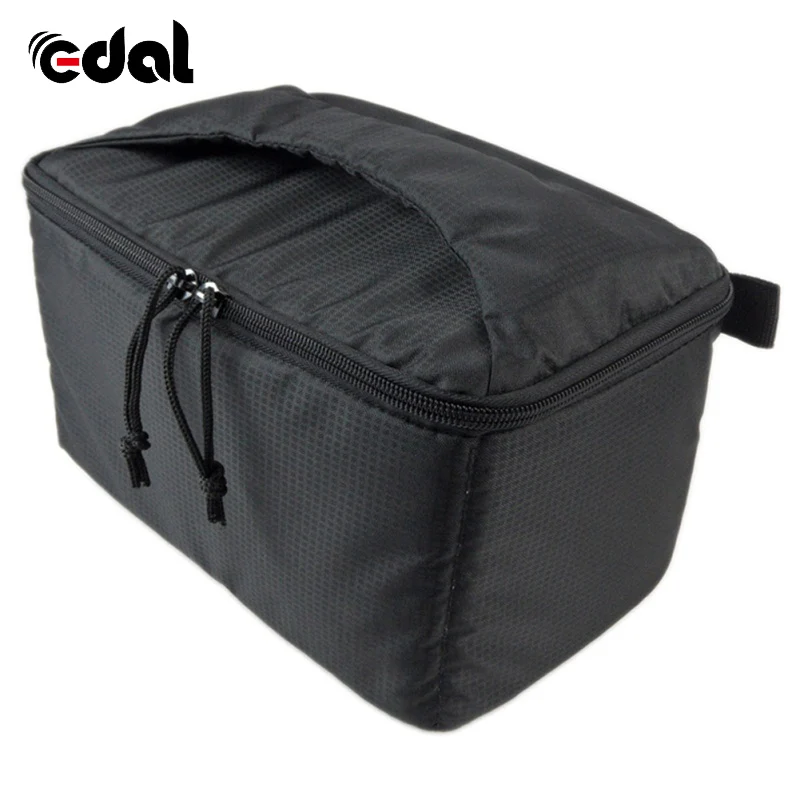 

18 EDAL Universal Portable Polyester Black DSLR Partition Padded Camera Bag Waterproof Built-in Insert Camera Bags New