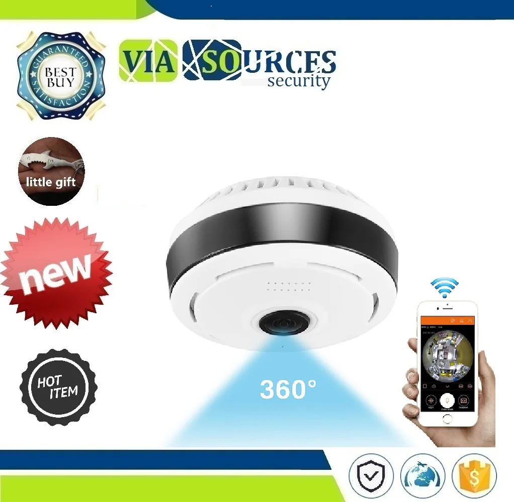 2MP wifi PTZ IP Cam беспроводная камера видеонаблюдения Мини 1080P 360 градусов рыбий глаз