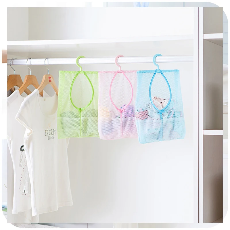 Multifuction Plastic Hanging Storage Bag Breathable Reusable Mesh Bags Organizer Home Kitchen Accessories