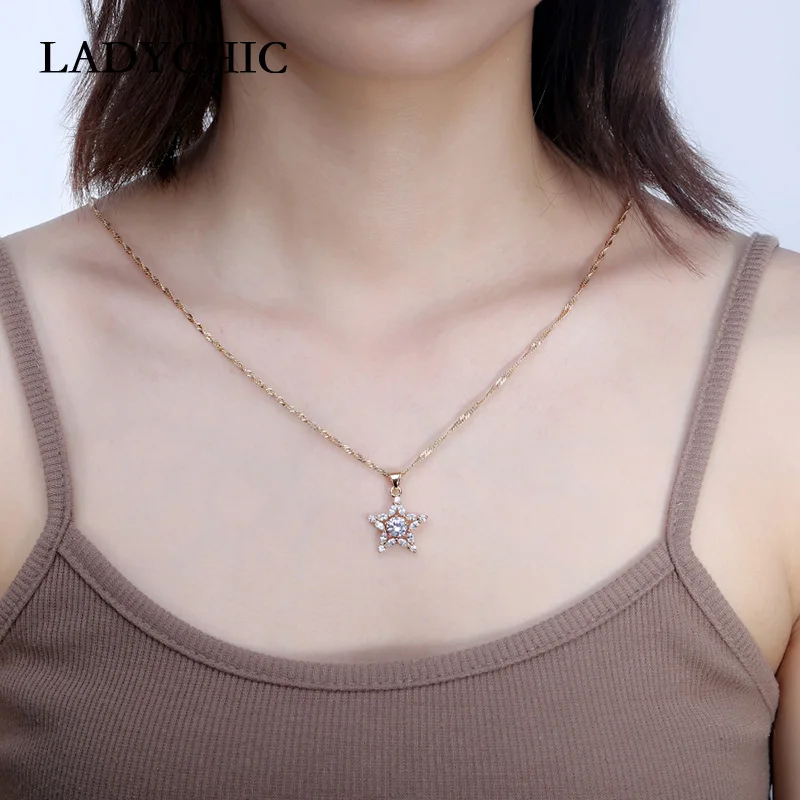 Женское ожерелье с подвеской в виде пентаграммы 5 звезд|Ожерелья подвеской| |