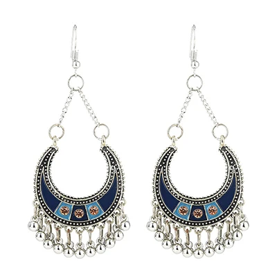 

New Fashion Bohemia Beads Tassel Drop Earrings For Women Ethnic Vintage Geometric Earring Brincos Jewelry 3E106