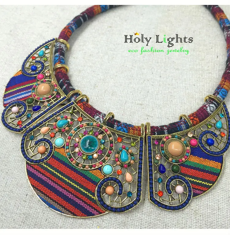 Женские большие ожерелья-чокер и кулоны, этнический воротник mujer, многоцветные богемные ювелирные изделия для костюмированной вечеринки, женские Украшения