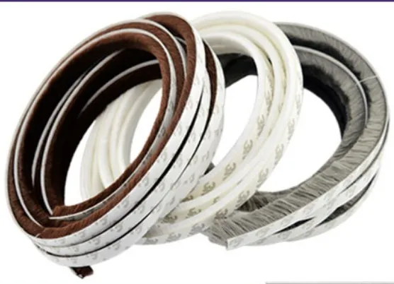 

5m x 9mm x 5mm Self adhesive window door seal strip draught excluder brush pile seal