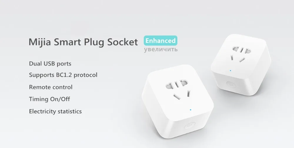 Xiaomi Mijia Smart Plug Socket Enhanced Dual USB Fast Charger ZigBeeBasic Socket No USB Wireless WiFi Mi Home APP Control H25 (5)
