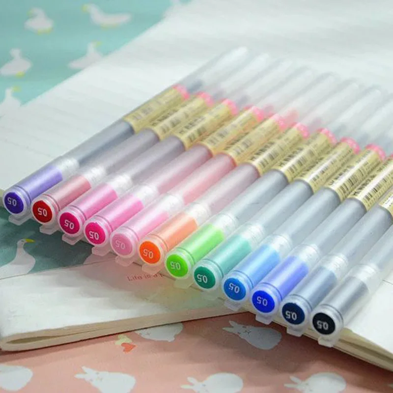 

Gel Pen 0.5mm Colour Ink Pen Maker Pen School Office Supply Muji Style
