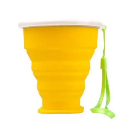 Открытый Портативный Путешествия силиконовый выдвижной многофункциональный творческий компресс складной чайник телескопический складной стакан для воды - Цвет: Цвет: желтый