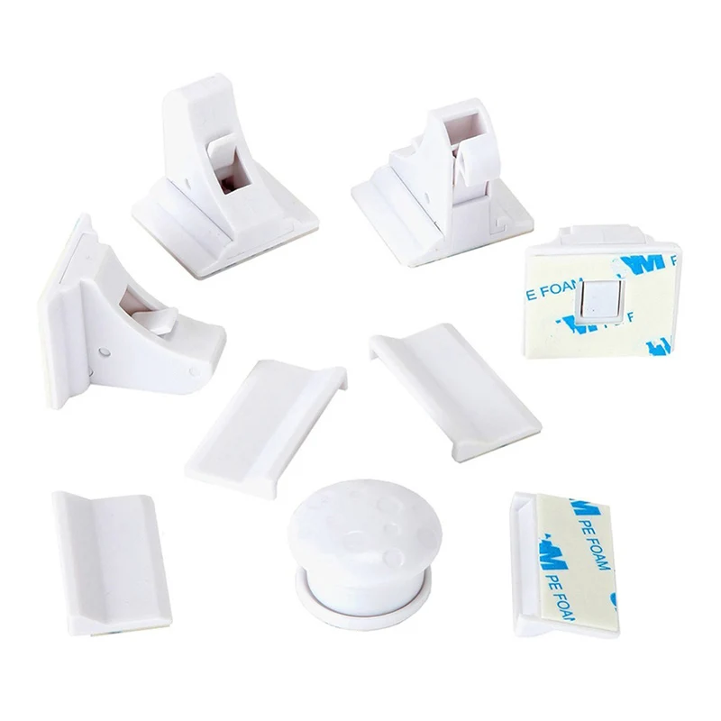 Magnetic Baby Child Cupboard Safety Locks Childproof Magnetic Cabinet Drawer Locks, Magnetic Locking System with 8Locks +2Key