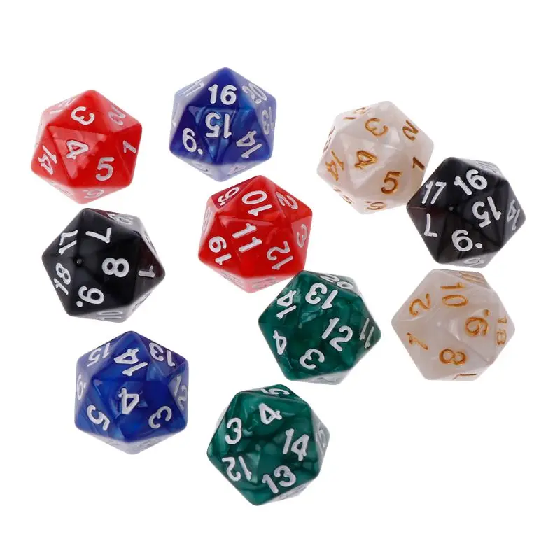 10 шт./компл. 20 кубика D20 многогранные кубики для подземелья и дракон D &amp ролевые