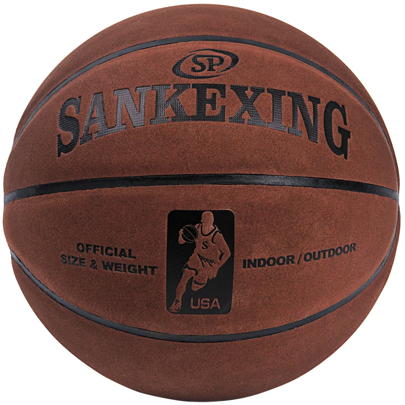 Sankwxing ماركة عالية الجودة الرسمية حجم 7 جلد الكرات في داخلي رجل تدريب كرة السلة basquete