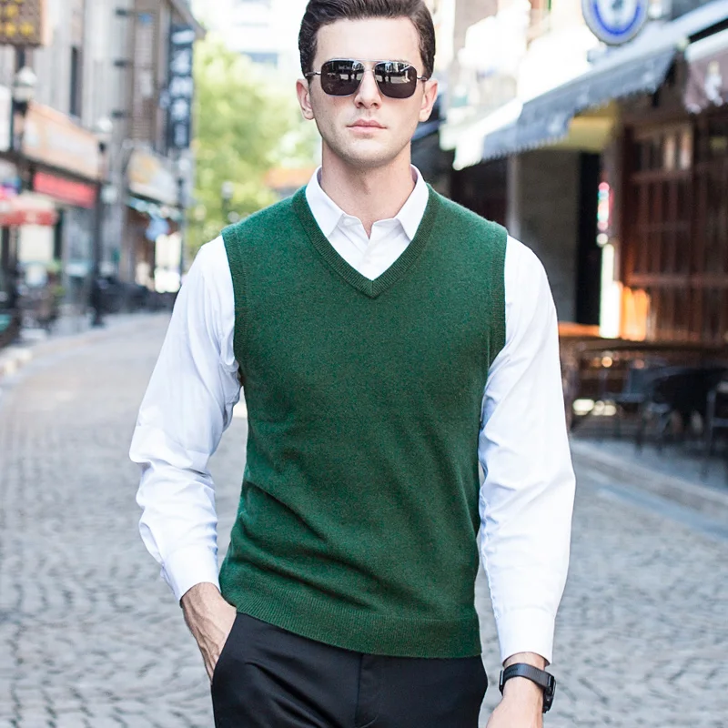  MACROSEA High-end 96.3% Cashmere Men's Cashmere Sweater Men's Formal Business Sweaters Office Wear 