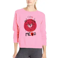 Супер милые худи с котом карамельный цвет кофты пуловер с длинными рукавами повседневные толстовки оригинальный бренд удобная одежда