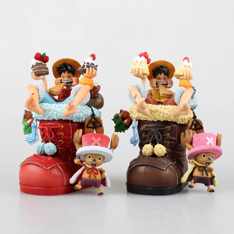 Huong аниме Одна деталь 11 см рождественские сапоги обезьяна. d. луффи ПВХ фигурку Brinquedos Коллекционная модель игрушки куклы