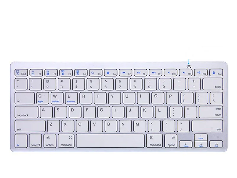 Оптовая продажа Ультра тонкая беспроводная Bluetooth клавиатура для Macbook ios Android windows