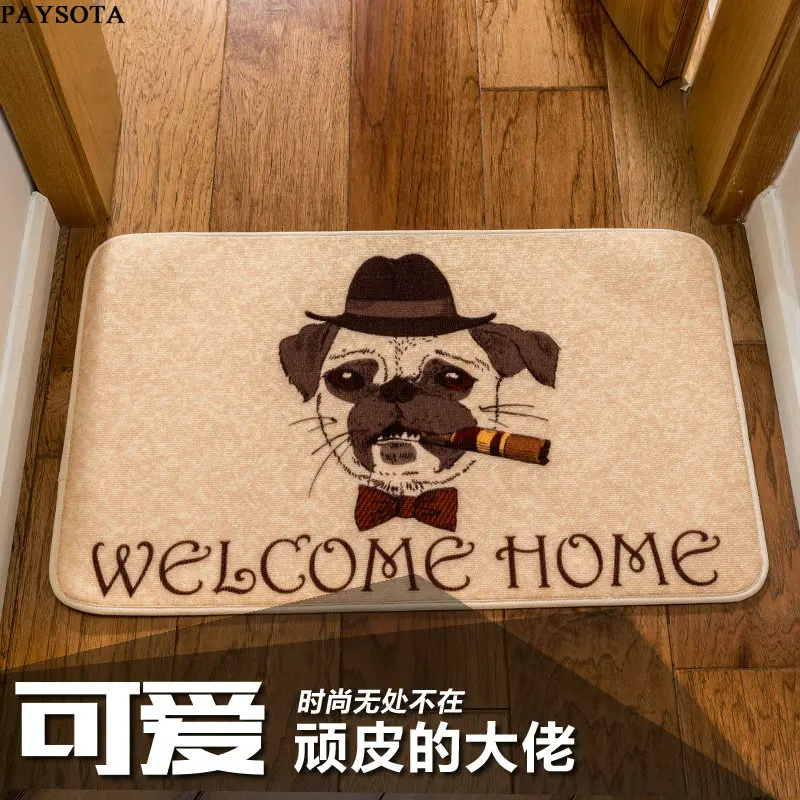PAYSOTA Cartoon Boss Dog Rectangle Carpet Welcome Home Entrance Hall Kitchen Bathroom Rug | Дом и сад