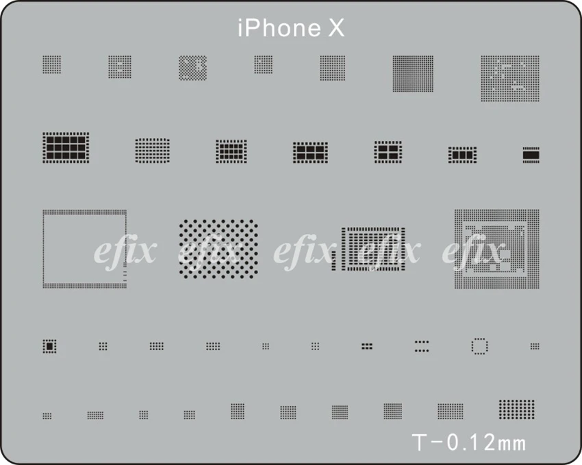 22 шт./лот IC чип наборы трафаретов для пайки BGA набор припоя шаблон для iPhone XS Max XR X 8 7 6s 6 plus SE 5S iPad материнская плата