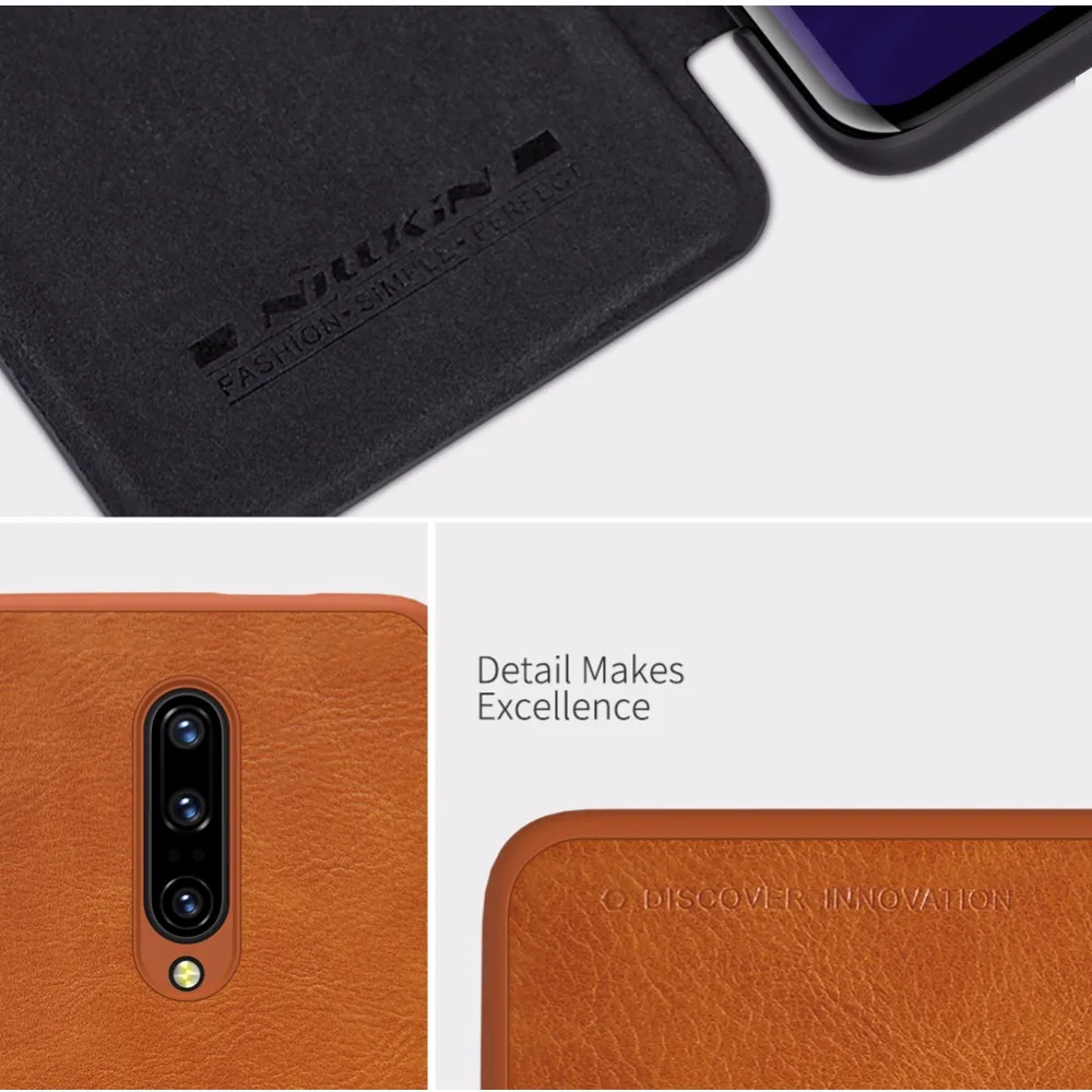 Чехол Oneplus 7 чехол One plus Pro Nillkin QIN кожаный кошелек флип для pro|Бамперы| |