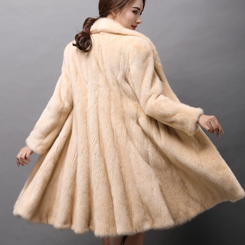 Real fur coat women high end quality marten coat natural mink fur