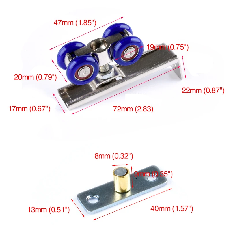 2 шт аппаратные аксессуары 4 колеса раздвижные двери шкаф шкив деревянные двери раздвижные двери маленькие подвесные колеса бесшумные раздвижные Doo