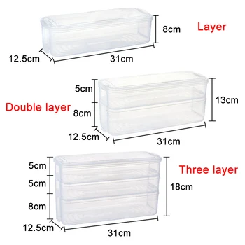 

1pc Plastic Storage Bins Refrigerator Food Containers with Lid for Kitchen Cabinet Freezer P7Ding